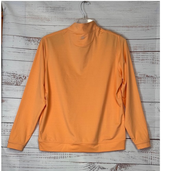 Peter Millar Orange Quarter Zip Pullover Golf Shirt Club Hurstbourne Men's Large - Picture 2 of 7
